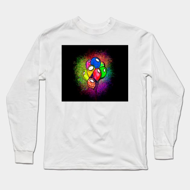 Balloons Long Sleeve T-Shirt by daghlashassan